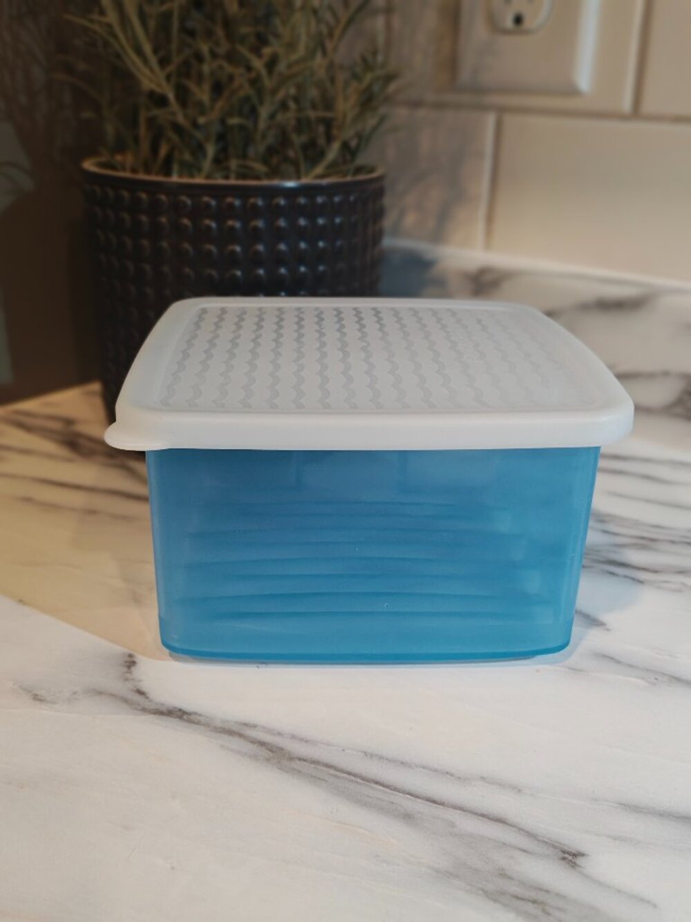 Tupperware FridgeSmart Small 4.5 Cup Produce Storage Container 3993a-4 Blue - Picture 4 of 8